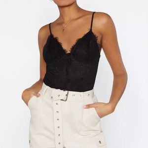 Black lace bodysuit